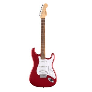 Squier by Fender Debut Series Stratocaster električna gitara u Dakota Red crvenoj boji sa belom okidnom pločom i laurel prstohvatom