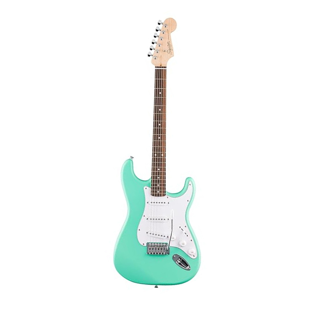 Squier by Fender Debut Series Stratocaster električna gitara u Sea Foam Green pastelno zelenoj boji sa belom okidnom pločom i laurel prstohvatom