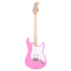 Squier by Fender Sonic Stratocaster HT H električna gitara u Flash Pink neonsko roze boji sa javorovim prstohvatom i fiksnim hardtail mostom