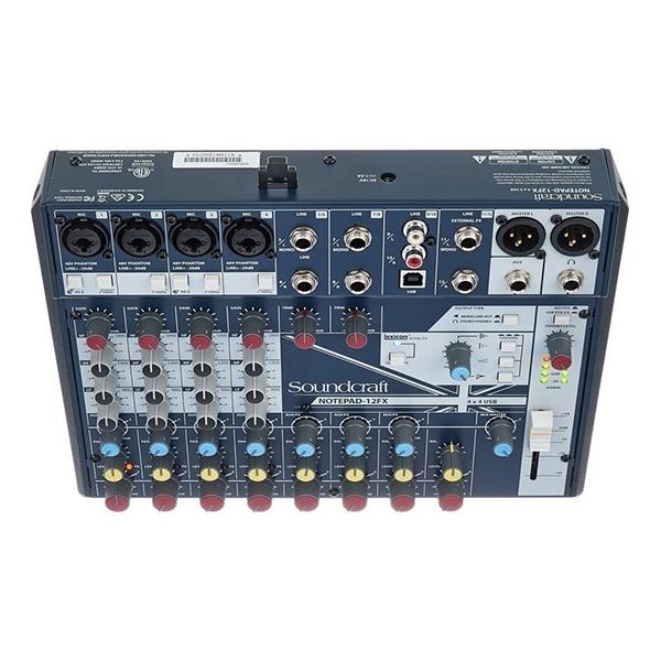 Soundcraft Notepad-12FX Profesionalni 12-kanalni analogni mikser sa USB interfejsom i Lexicon efektima - Slika 3