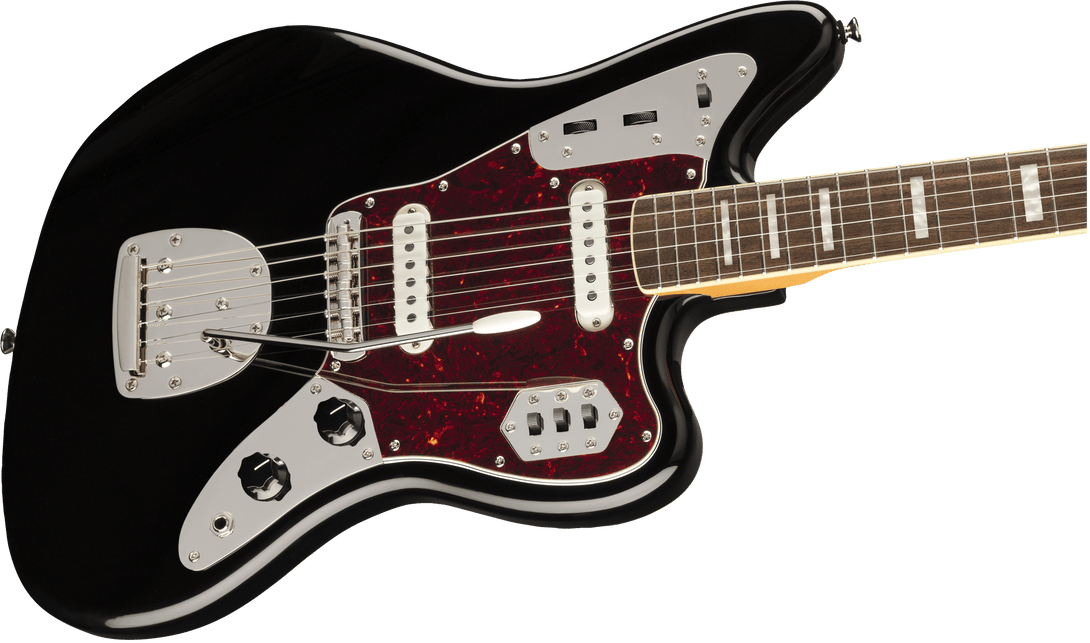 Squier By Fender Classic Vibe '70s Jaguar Laurel Fingerboard Black Električna Gitara - Slika 3