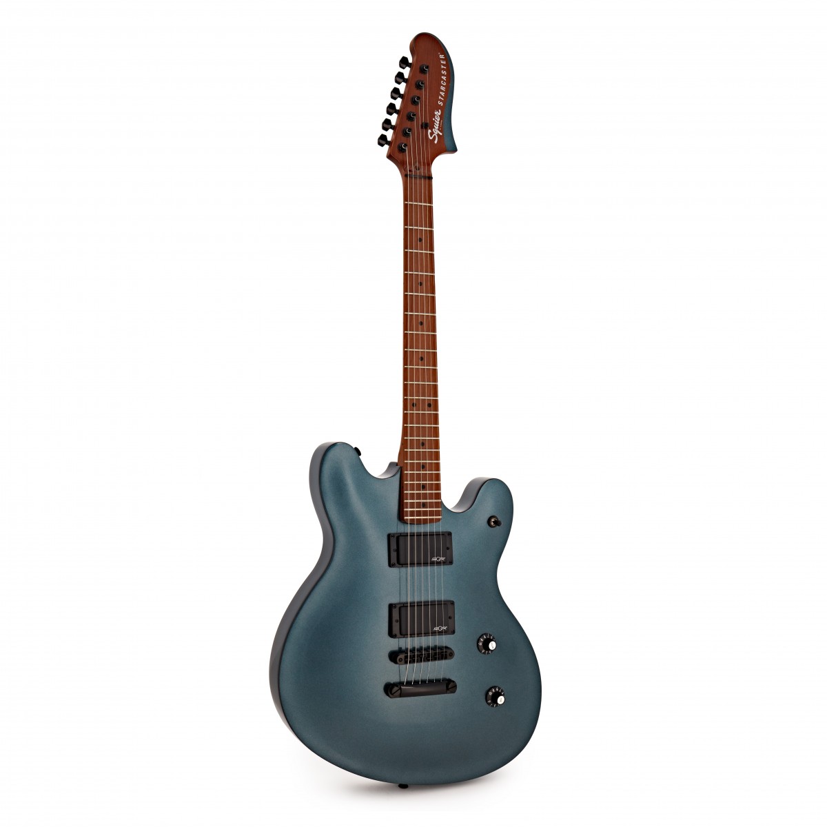 Squier By Fender Contemporary Active Starcaster Roasted Maple Fingerboard Gunmetal Metallic električna gitara