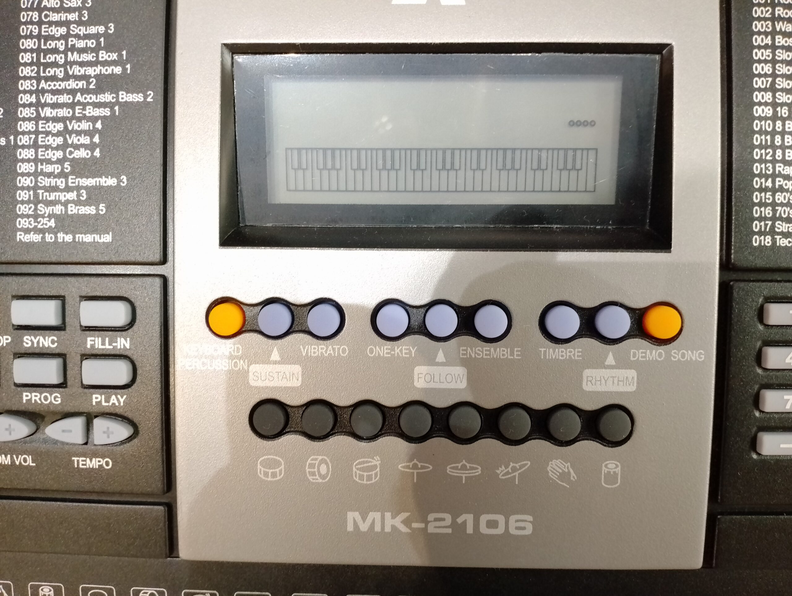 Vaker MK-2106 Elektronac / Sintisajzer za Početnike sa 61 Dirkom, 255 Tonova, Ritmova i Funkcijama za Učenje - Slika 3