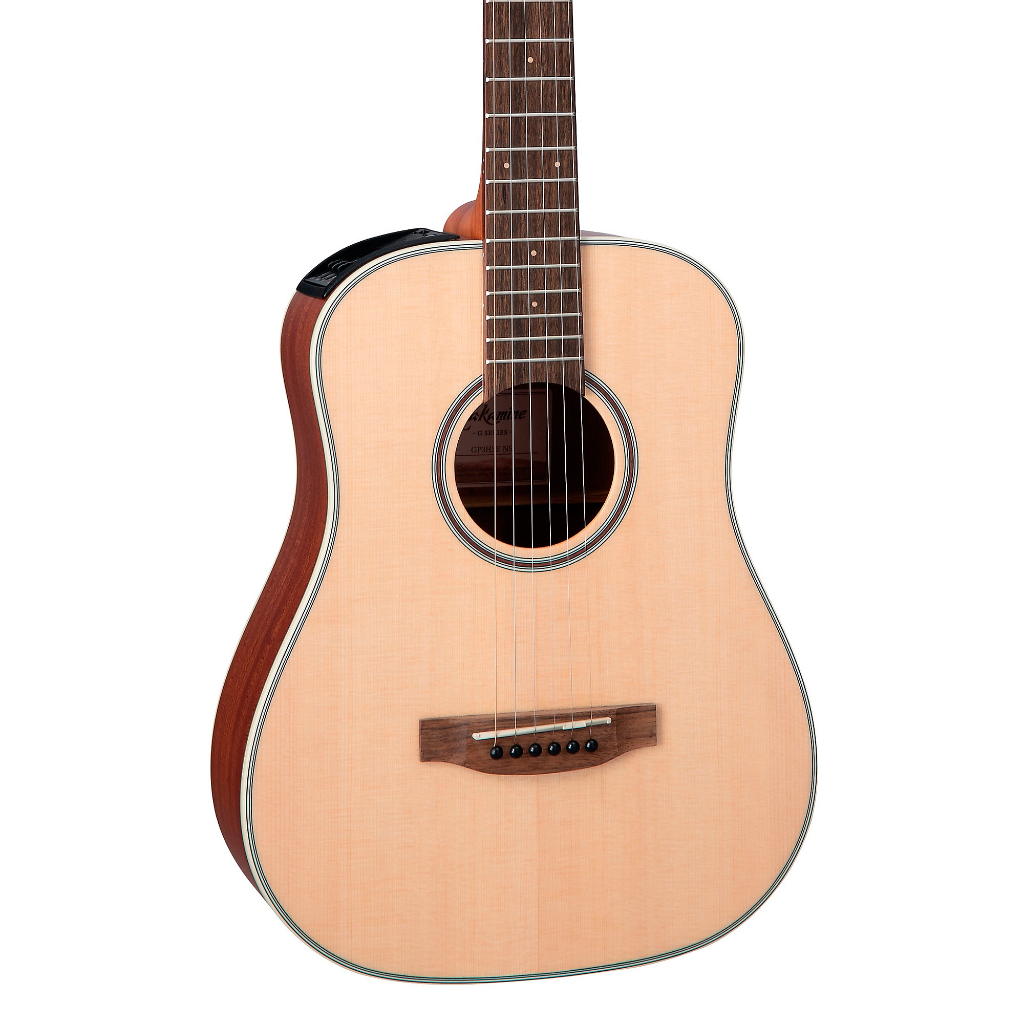 Takamine GP3HSE-NS Taka-Mini Elektro-Akustična Putna Gitara sa Puništem i Nashville Štimom (Natural Satin) - Slika 6